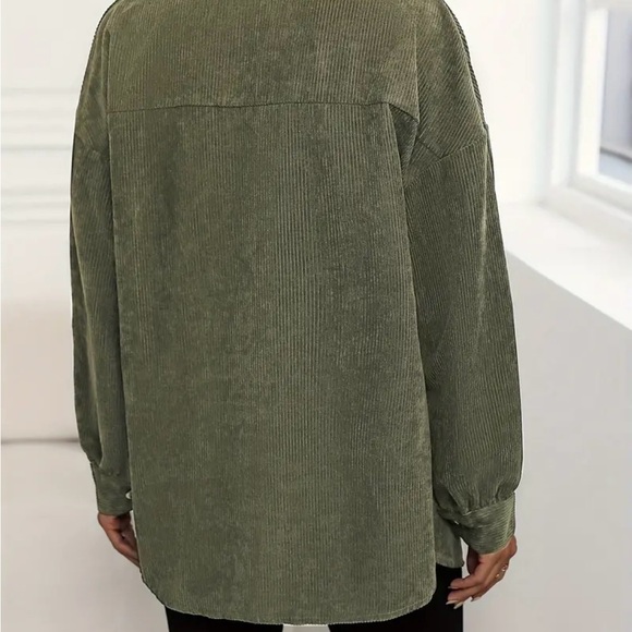 Olive Green Shacket Small - Picture 2 of 2
